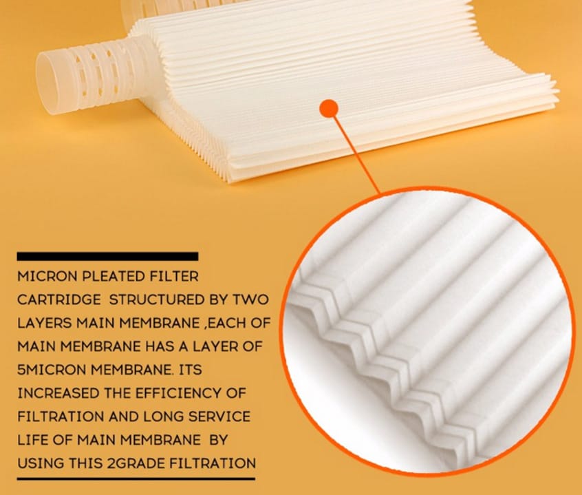 structure of pp pleated filter cartridge