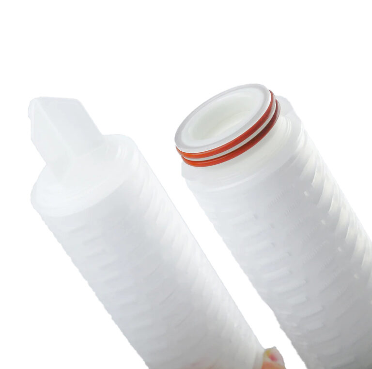 All PTFE Pleated Filter Cartridge for Corrosive Chemical Filtration